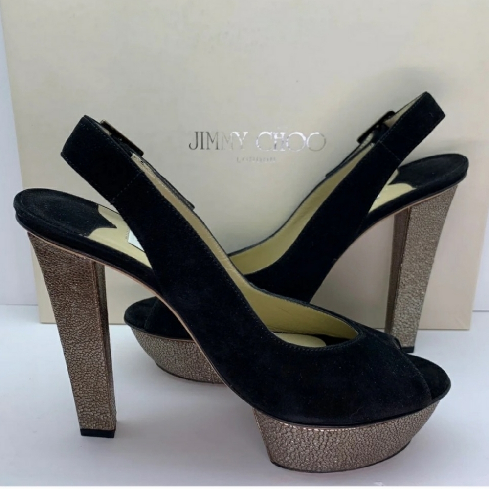 Jimmy Choo metallic size 38 with box